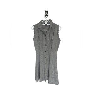 Angie Gingham Coastal Cowgirl Sleeveless Western Size M ButtonDown Dress